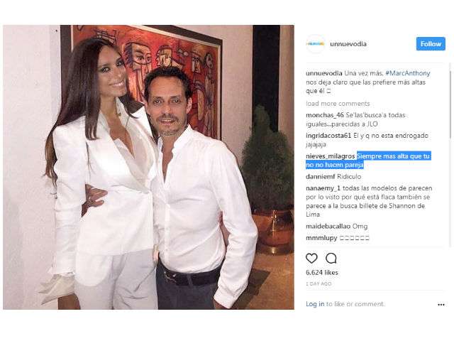 Se vacilan a Marc Anthony porque su novia es mucho más alta que él La creatividad se apoderó de las redes sociales.
