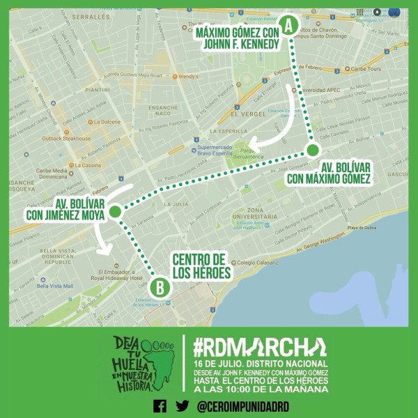 Anuncian recorrido de la Marcha Verde TODOS VAMOS APOYAR LA MARCHA VERDE EN CONTRA DE LA IMPUNIDAD Y CORRUPCION