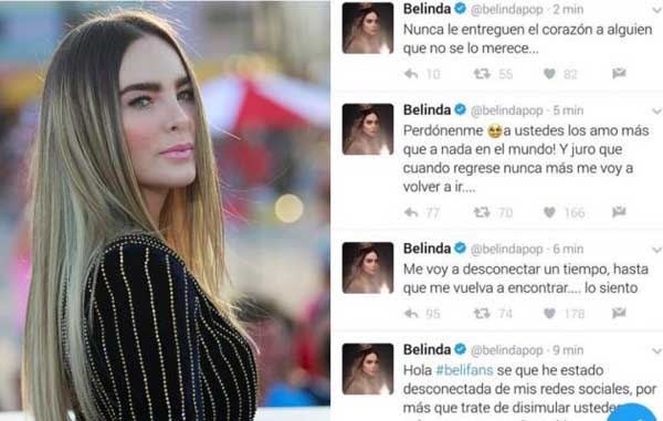 Belinda cierra su cuenta en Twitter