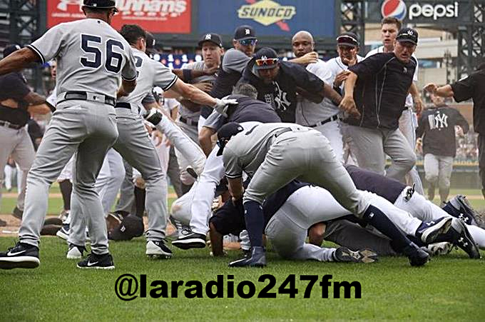 Expulsan a ocho tras el incidente Yankees- Detroit