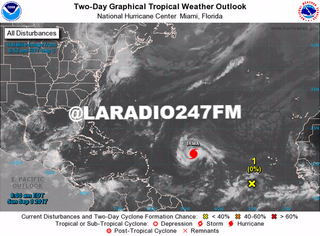 Irma vuelve a ser un huracán de categoría 3 en su ruta hacia el Caribe