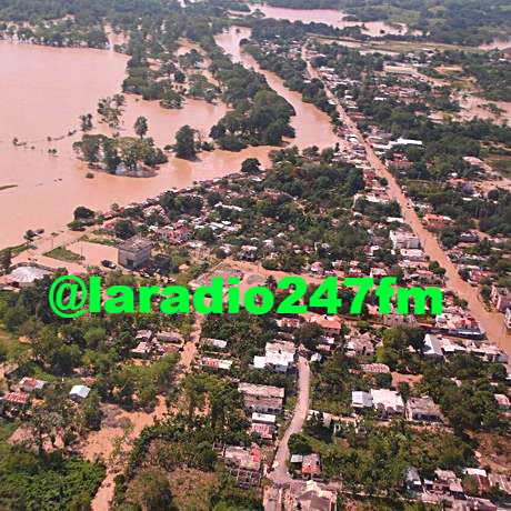 El Yuna se desborda, incomunica 10 comunidades e imposibilita tránsito Santo Domingo-Samaná