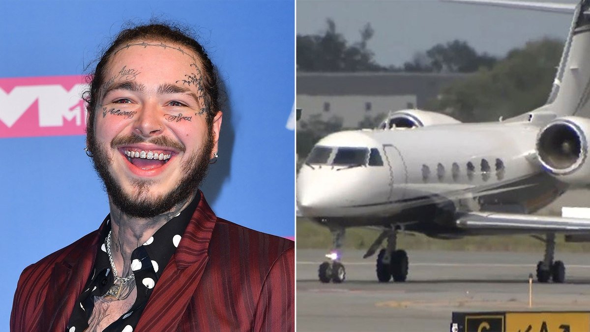 Avión que trasladaba rapero Post Malone aterriza de emergencia en Nueva York tras 5 horas